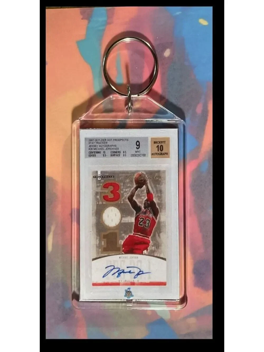 2999 Michael Jordan 2007 Fleer Stat Tracker Patch Auto